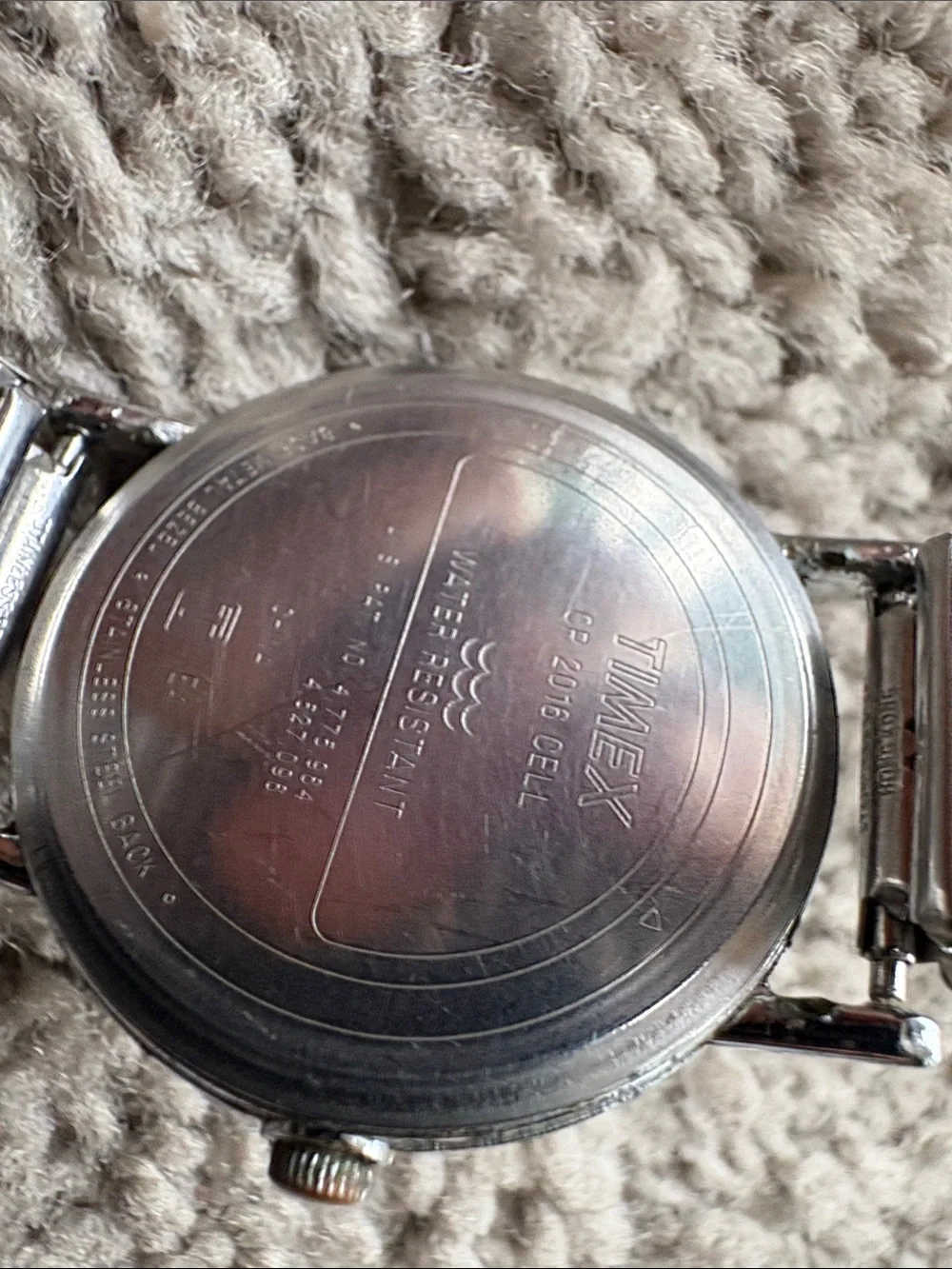 Timex Silver White Dial Men's Stretch Bracelet Watch